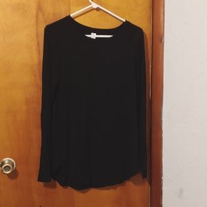 Old Navy Luxe Black Long Sleeve Tee